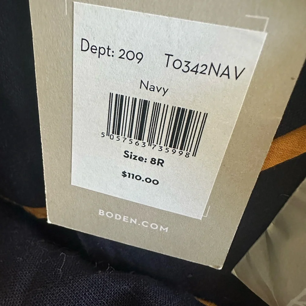NWT Boden fully lined button front linen pencil skirt US 8 - Picture 3 of 6
